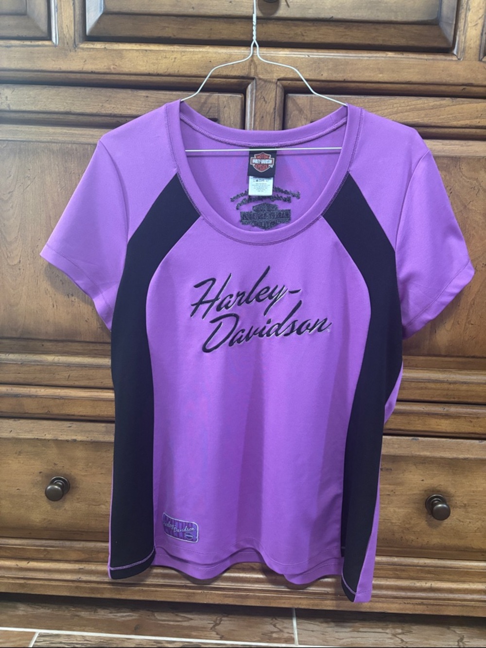 Harley-Davidson Purple and Black Short Sleeve Performance Tee